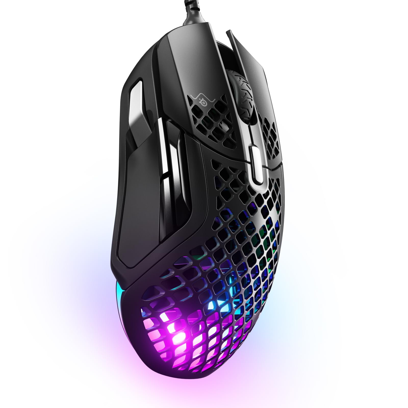 SteelSeries Aerox 5 - Holey RGB Gaming Mouse - Ultra-lightweight Water Resistant Design - 18K DPI TrueMove Air Optical Sensor - 9 Programmable Buttons 1