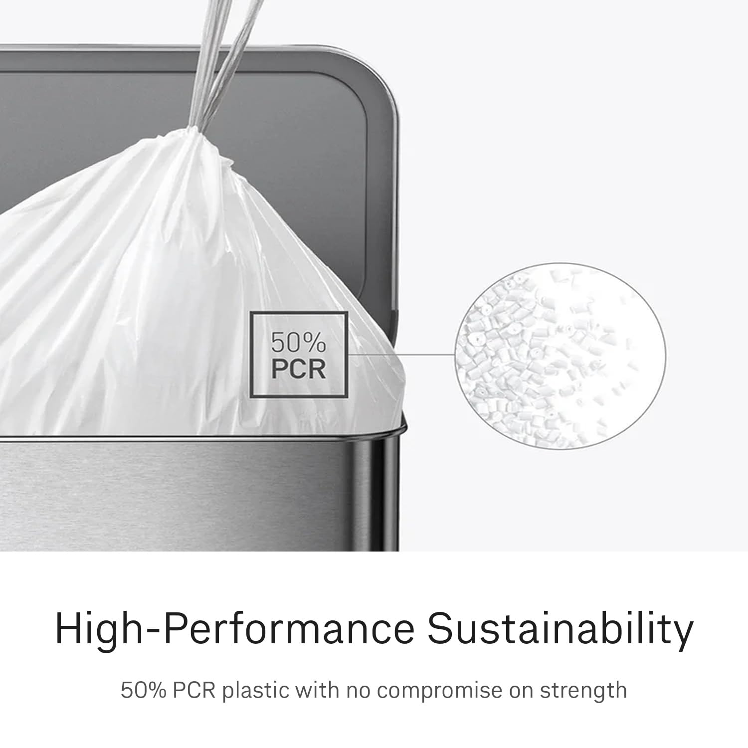 simplehuman Code F Bin Liners - 100 Count, 30L Capacity, Custom Fit | 50% PCR Plastic 4
