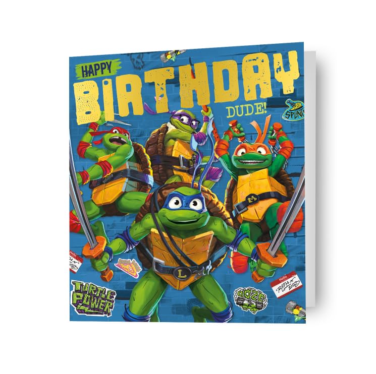 Danilo Promotions Teenage Mutant Ninja Turtles Birthday Card | A6 Size | Mixed Color 1