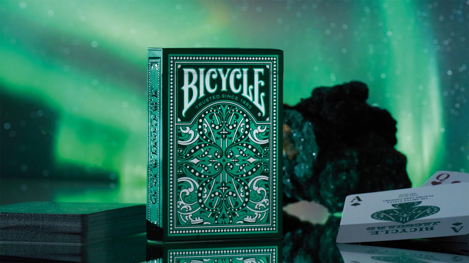 Bicycle Jacquard Playing Cards - Green Deck | Air Cushion Finish | Cardstock 3