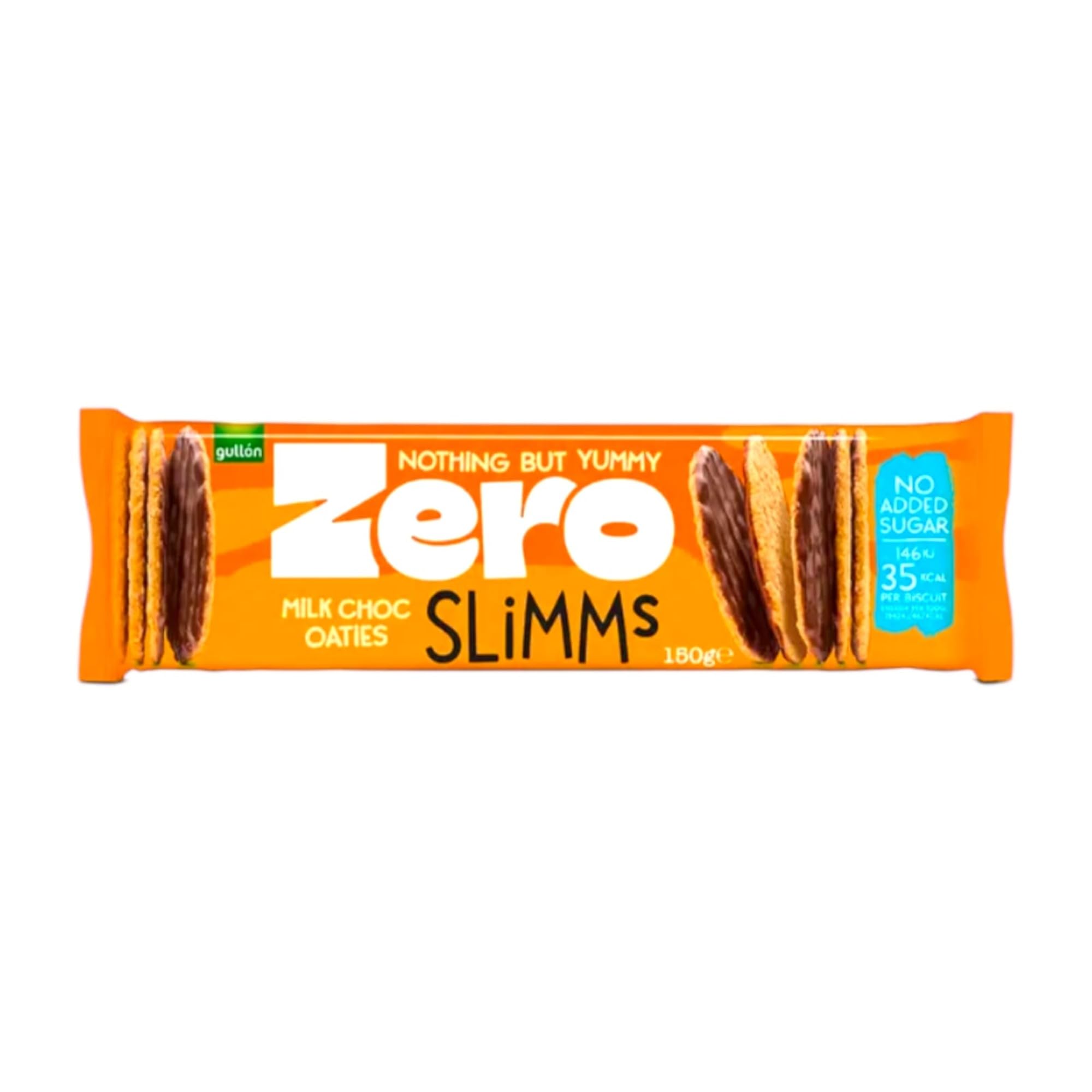 Gullon Zero Slimms No Added Sugar Milk Chocolate Oaties - High Fibre, 35 Kcal per Biscuit | 150g