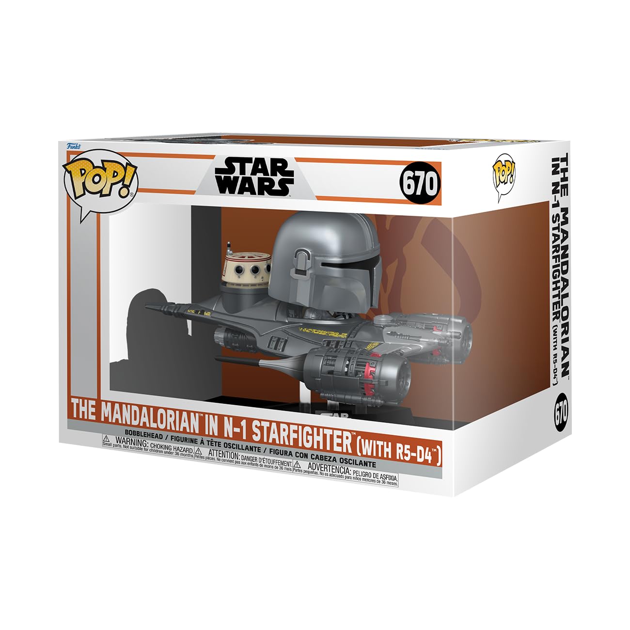 Funko Pop! Rides: Star Wars - The Mandalorian in N-1 Starfighter Vinyl Figure 9