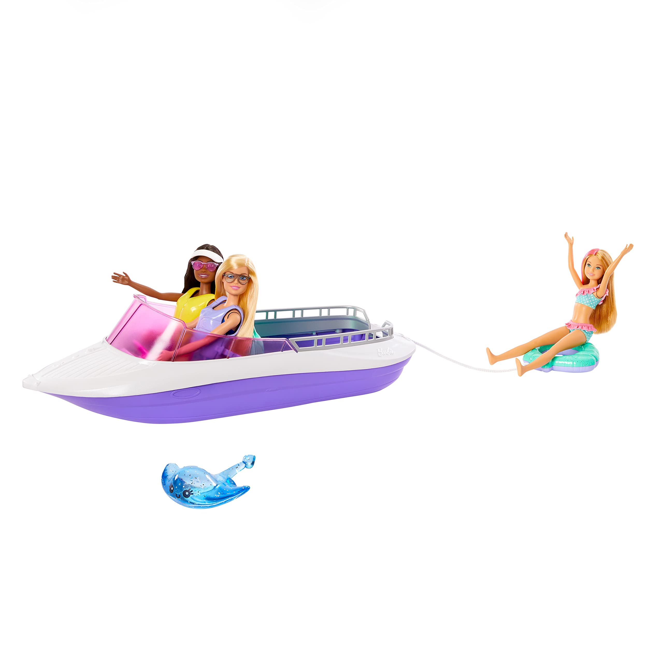 Barbie Mermaid Power Playset - 18-inch Floating Boat with 2 Dolls & Accessories | Ages 3+ 4