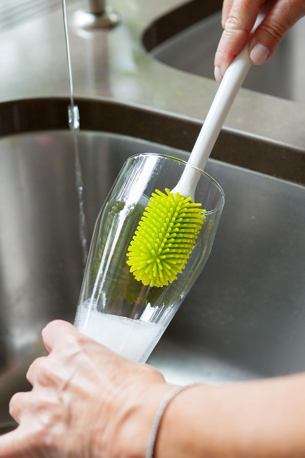 Joie - Silicone Bottle Brush for Water Bottles, Non-Scratch Cleaning Brush 5