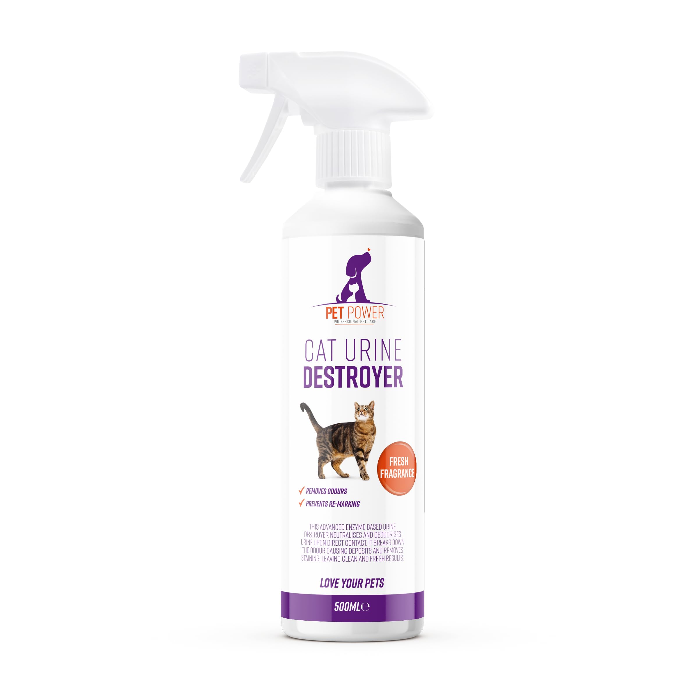 Stressnomore Cat Urine Destroyer - Powerful Enzyme Formula | 500 ml | Fresh Scent 1