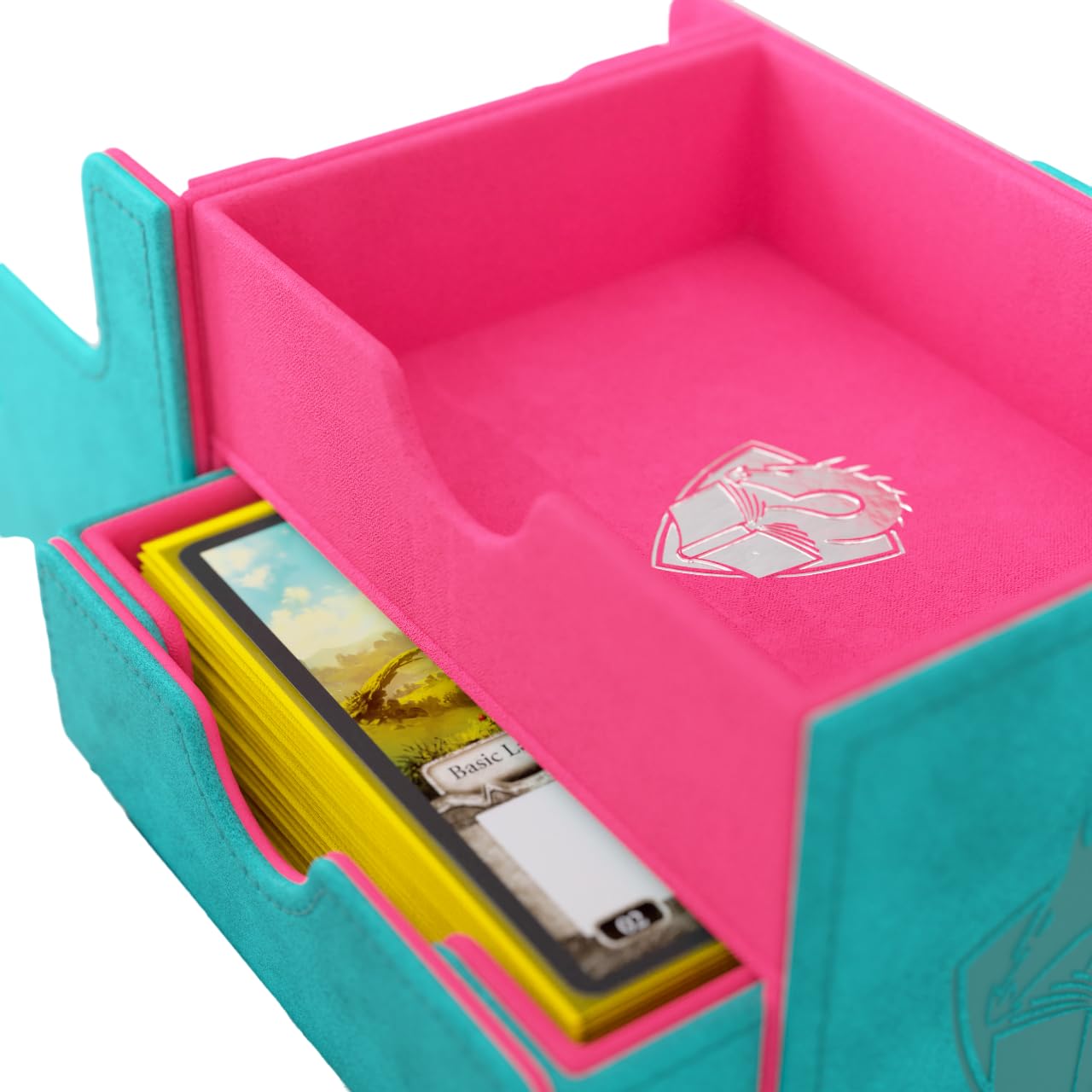 Gamegenic The Academic 133+ XL Card Box - Teal/Pink | Holds 133+ Double-Sleeved Cards 9