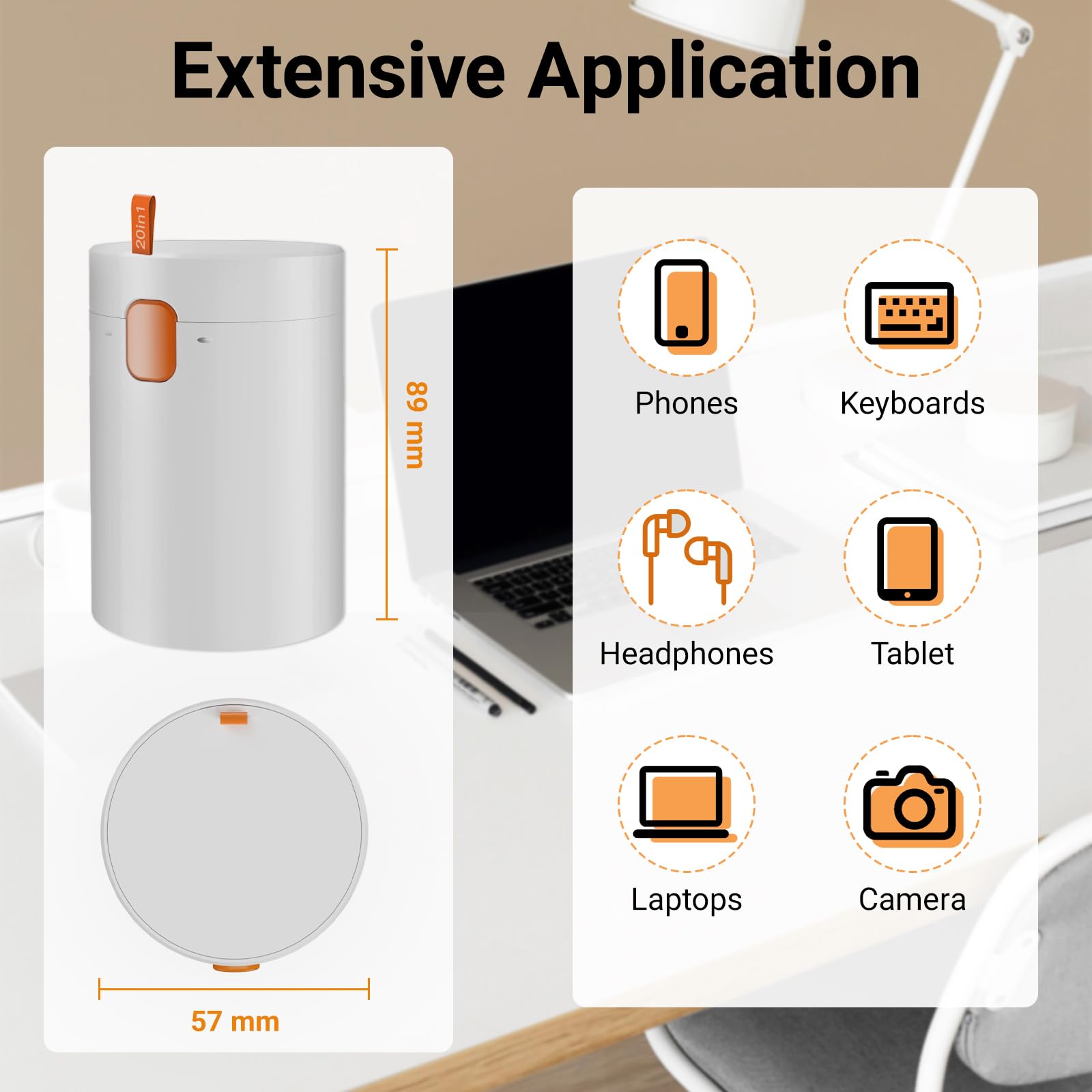 MOXYOY 20-in-1 Electronics Cleaning Kit - Multifunctional for Keyboard, Screen, Headphones | ABS Material 2