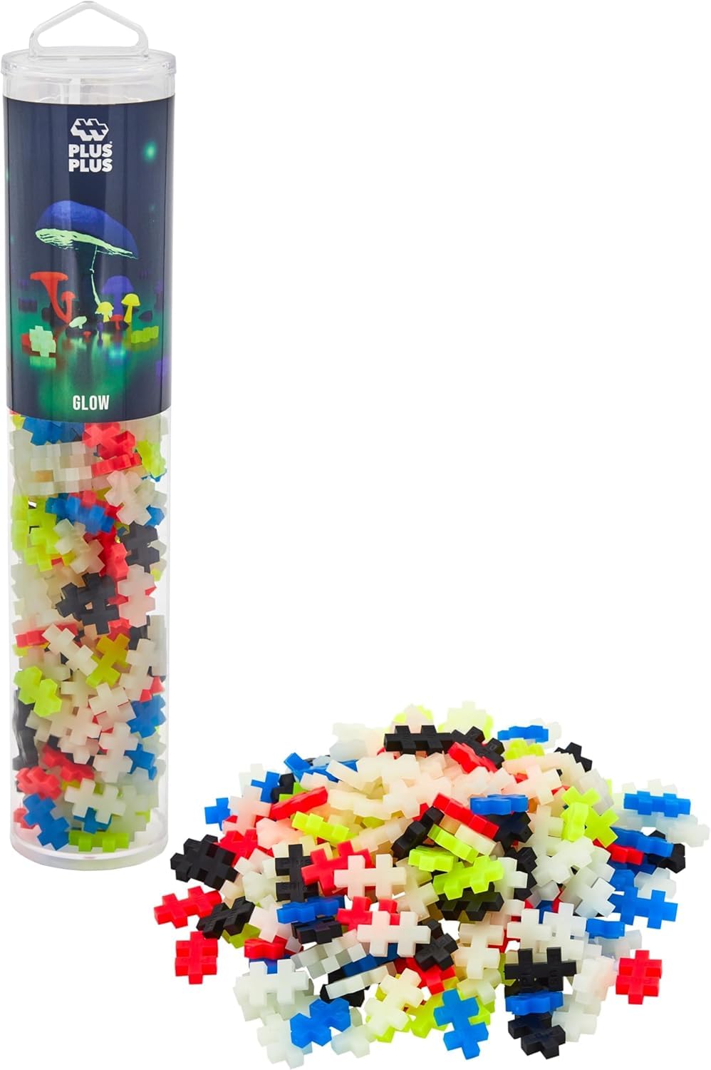 PLUS PLUS Building Blocks - 240 Piece Glow in the Dark Construction Set | Ages 5+