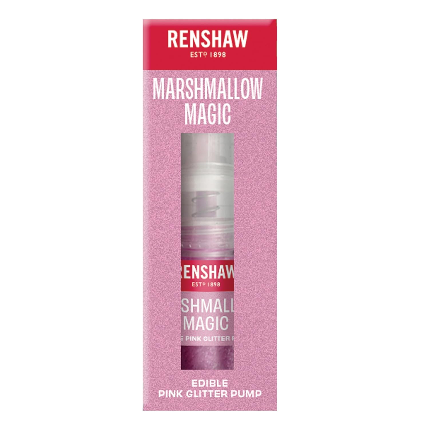 Renshaw Edible Glitter Pump - Marshmallow Magic (Pink) | High Shine Lustre | 4g 1