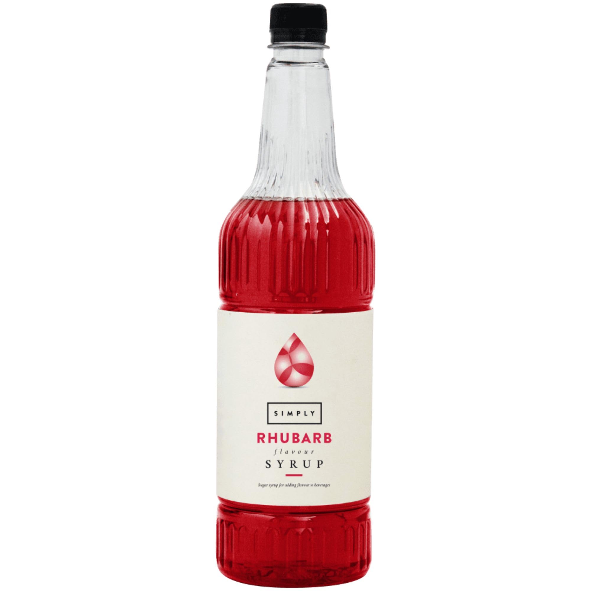 Simply Rhubarb Flavoured Syrup - Vegan, Nut Free | 1 Litre | For Coffee, Cocktails & Baking 1