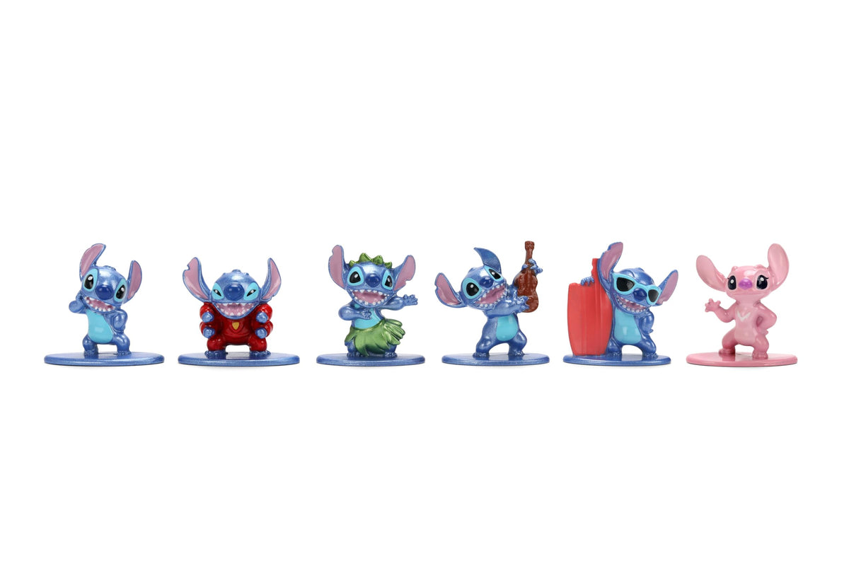 Jada Stitch Nano Figures 6-Pack - Die-Cast Collectible Figures, 1.65-Inch