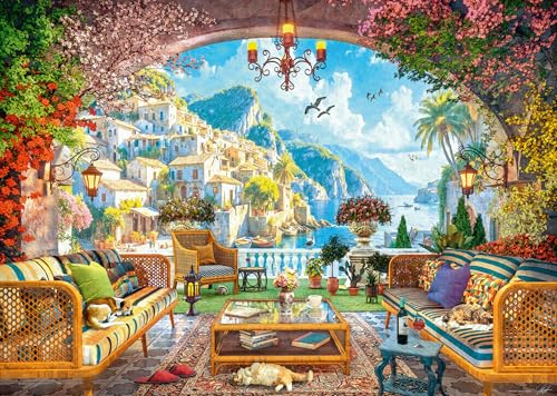 Ravensburger Mediterranean Terrace View 1000-Piece Jigsaw Puzzle for Adults & Kids 12+ 5