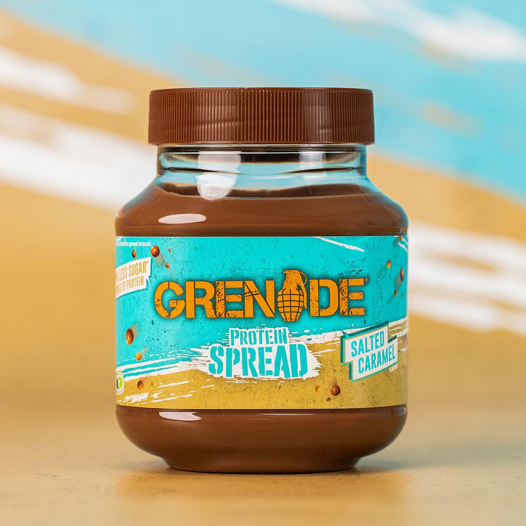 Grenade Chocolate Chip Salted Caramel Protein Spread - 20% Protein | Low Sugar | 360g Jar 6