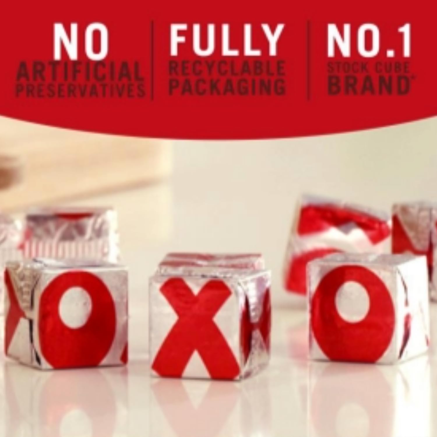 OXO Beef Stock Cubes - 60 Count, 378g Pack | Rich Meat Juices | Versatile Cooking 4