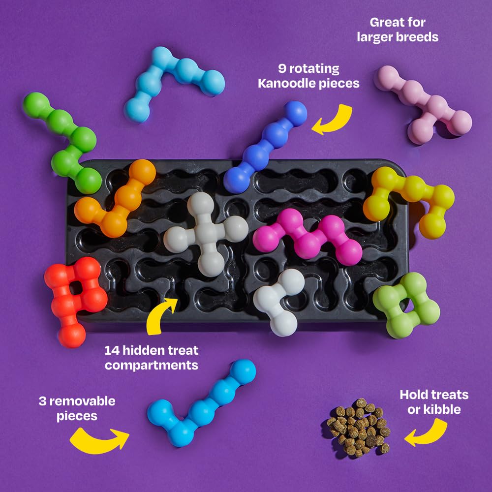 BrightKins Kanoodle Dog Edition Large - Interactive Treat Puzzle Toy for Mental Enrichment | BPA-Free Plastic 2