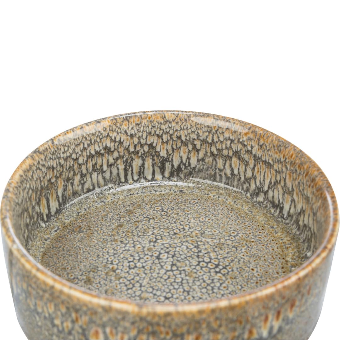 TRIXIE Ceramic Dog Bowl - Heavy Stability Food Bowl | 900 ml | Ø16 cm | Brown