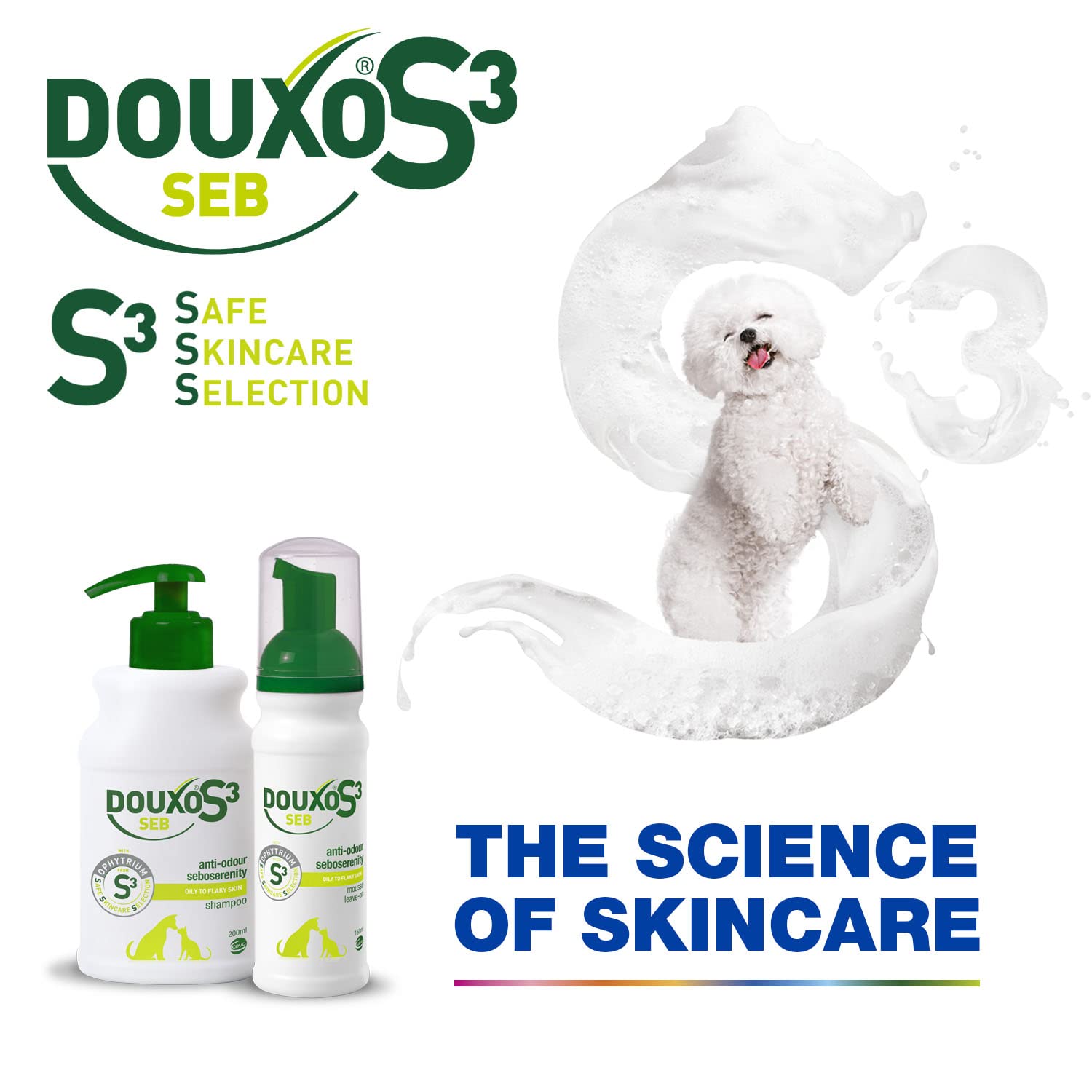 Douxo S3 SEB Mousse for Dogs & Cats - Dandruff & Sebum Control | 150 ml (Pack of 3) 5