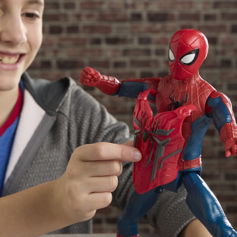 Marvel Spider-Man Titan Series Ultimate Web Gear Action Figure - 29.2cm Tall, 12 Accessories, Ages 4+ 8