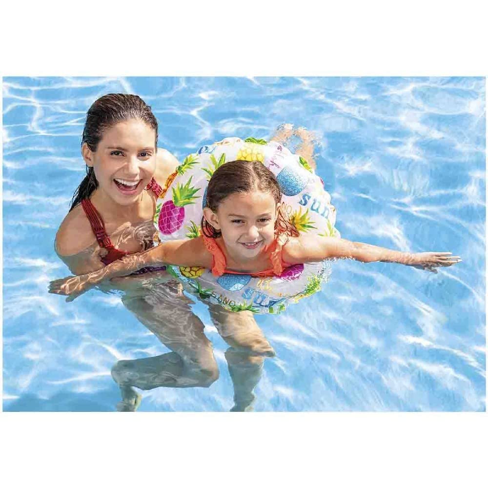 Intex Lively Print Swim Ring - 51cm Diameter | Multi-colour | Plastic 5