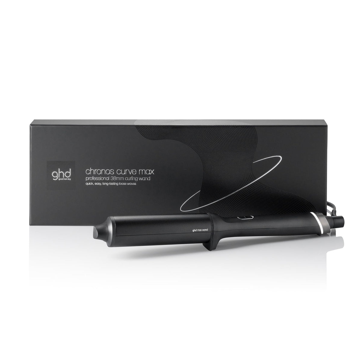 ghd Chronos Curve Max Wand - Loose Waves | 38mm Barrel | Black