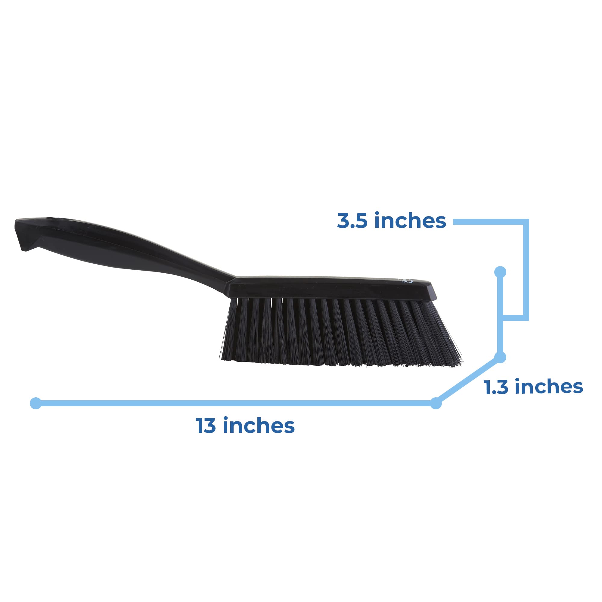 Vikan 45879 Hand Brush - Soft Bristles for Fine Particles | 330 mm Length | Black 2