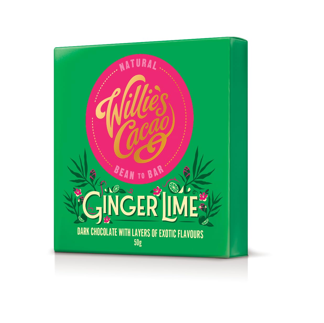 Willie's Cacao Ginger & Lime 70% Dark Chocolate Bar - 50g - Vegan, Gluten Free, Soya Free 1