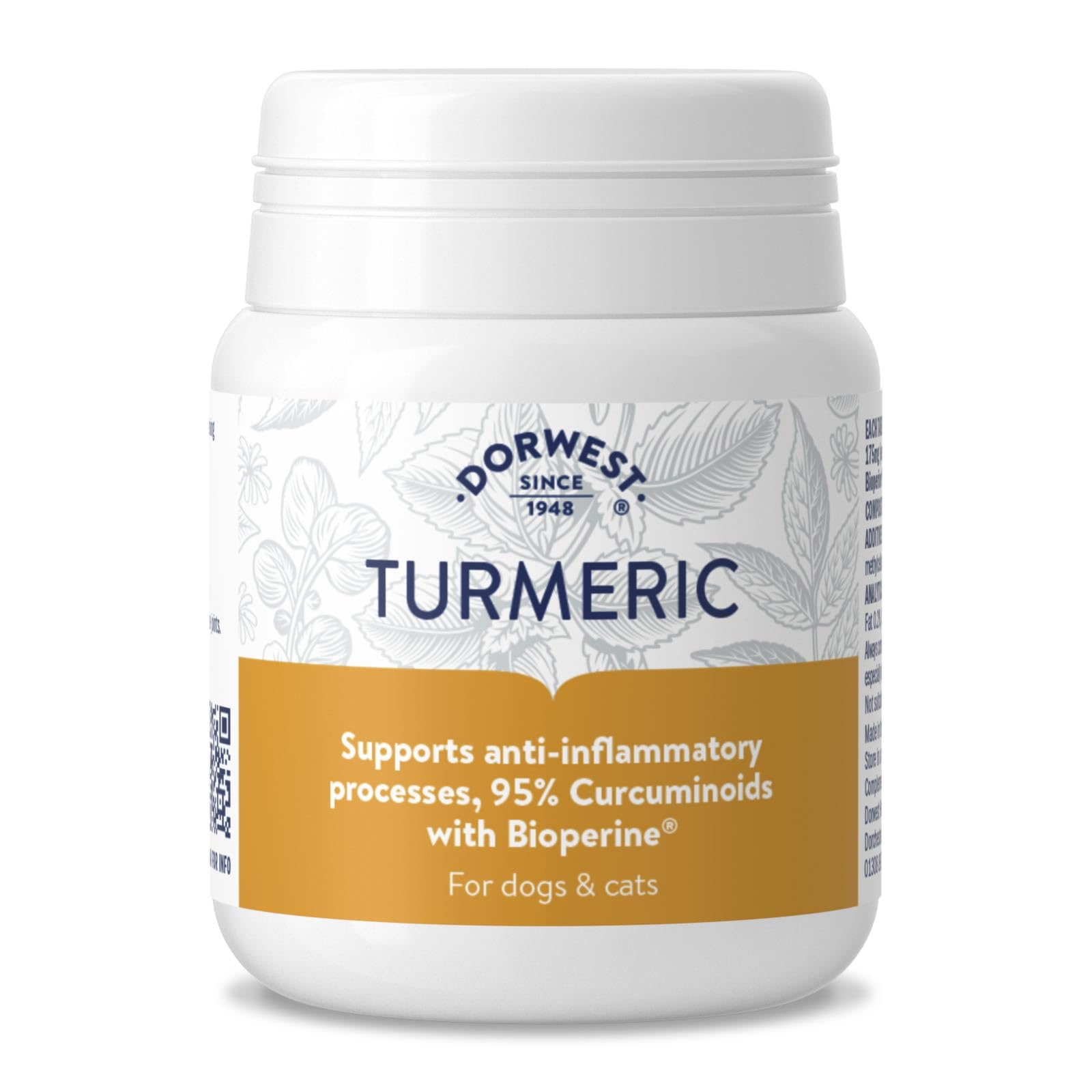 DORWEST HERBS Turmeric Tablets for Dogs and Cats - Joint Support with 95% Curcuminoids | 100 Tablets 1