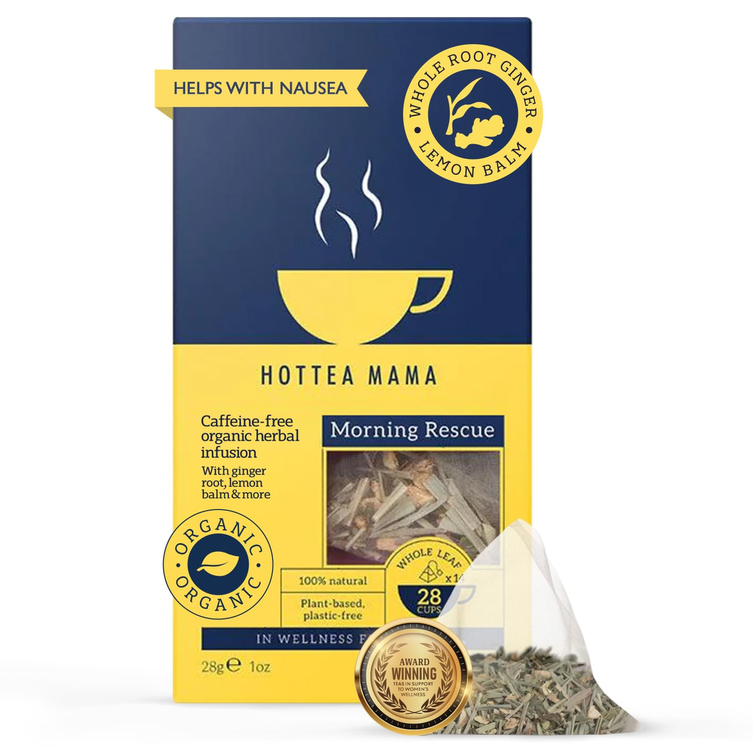 HOTTEA MAMA Morning Rescue Pregnancy Tea | Caffeine-Free Herbal Blend for Nausea Relief 6