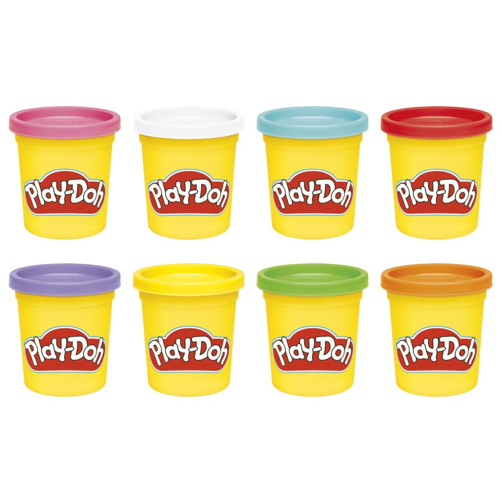 Play-Doh Rainbow Colours Modelling Compound Pack - 8 Cans, Non-Toxic, Ages 2+ 2