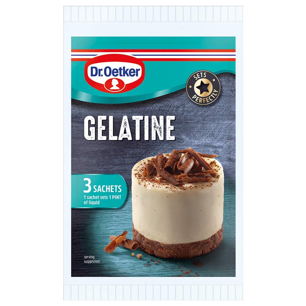 Dr. Oetker Gelatine Sachets, 3 x 12g - Powdered Beef Gelatine Setting Agent 3