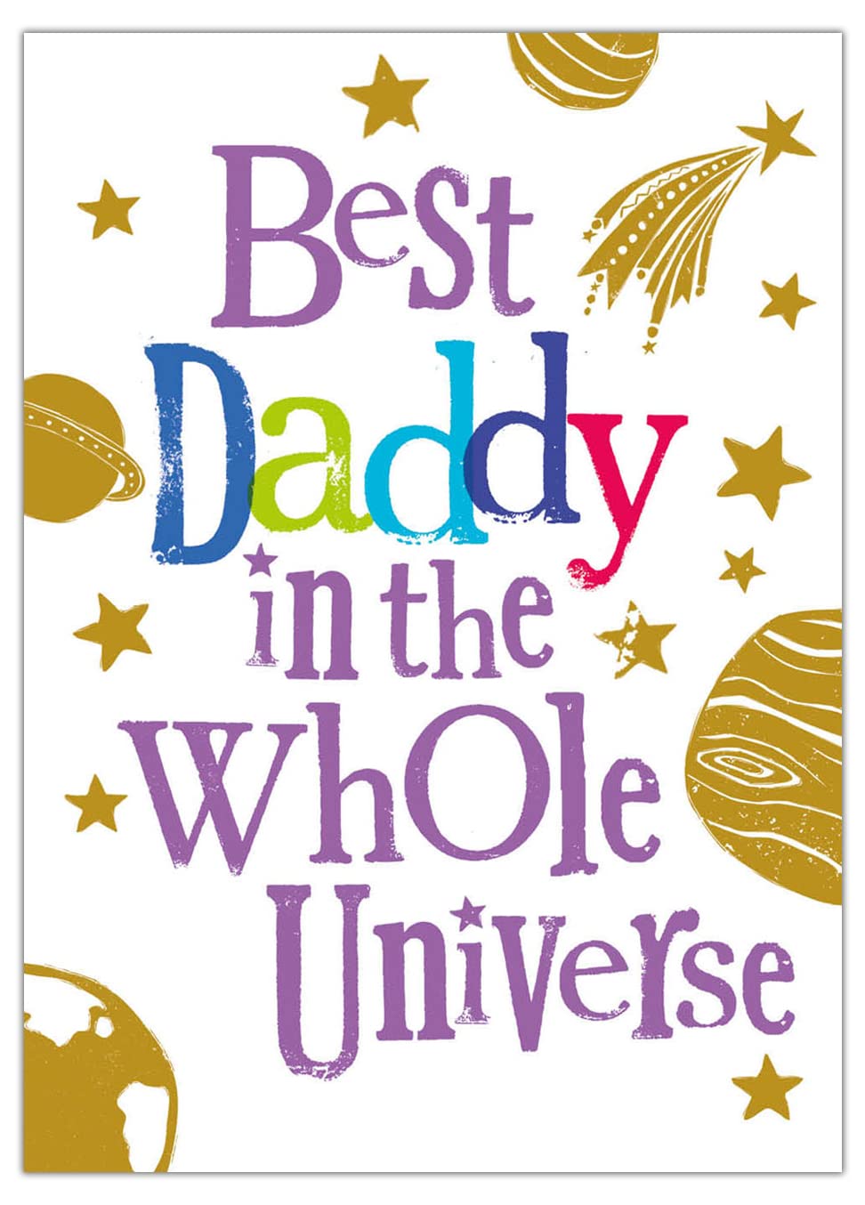 Danilo Promotions LTD Best Daddy In The Universe Greeting Card | 172mm x 124mm | FSC Certified