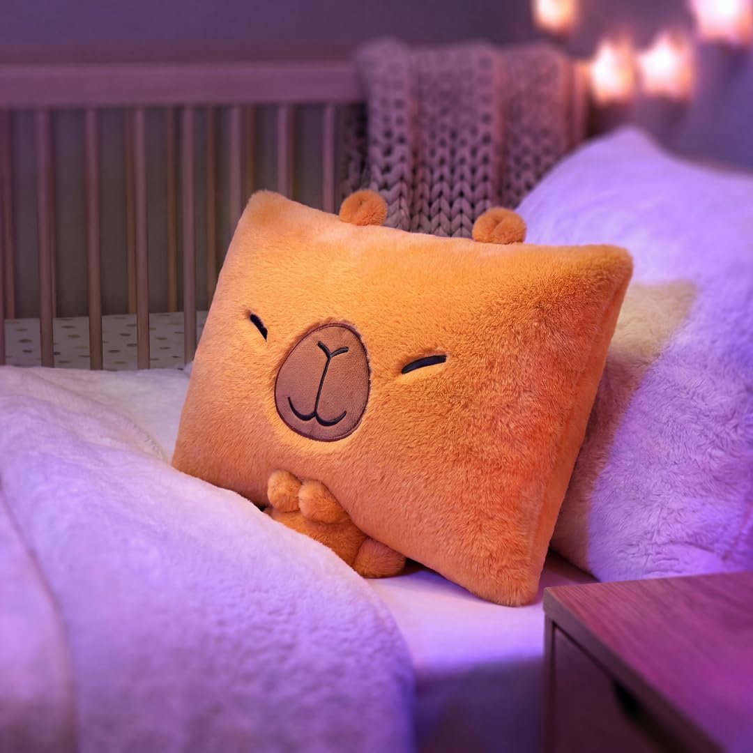 Pillow Peeps Capybara Plush Pillow - Super Soft Polyester | 14 Inch 2