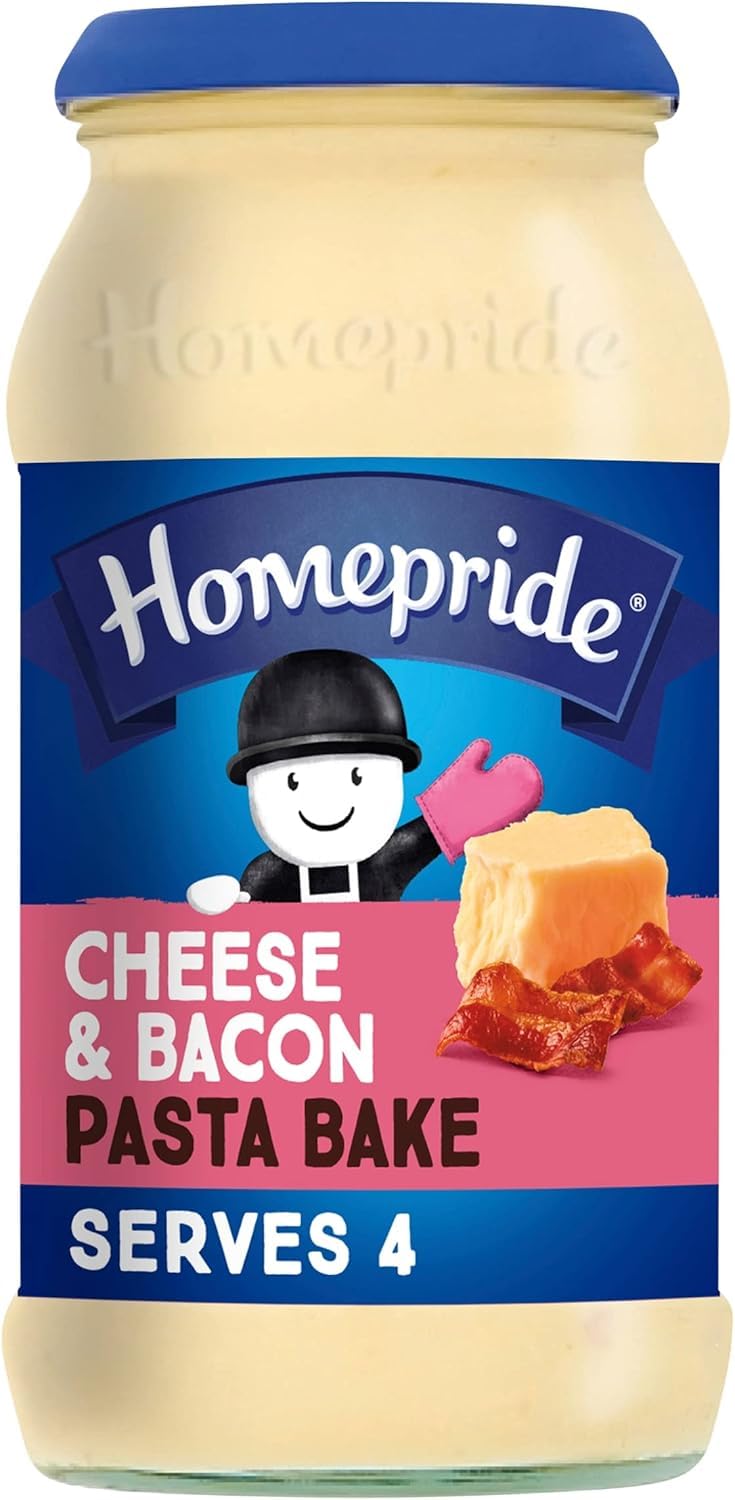 Homepride Cheese & Bacon Pasta Bake Sauce - Creamy Oven Bake Ready | 485g Jar 1