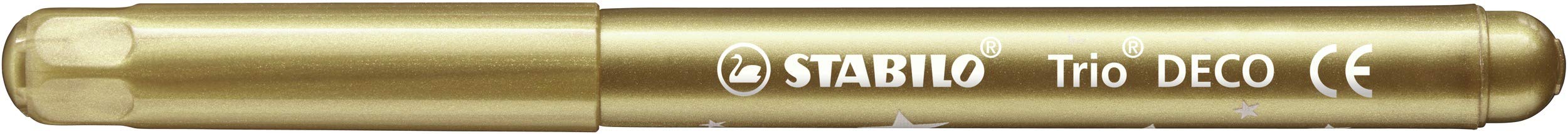 STABILO Trio Deco Metallic Felt-Tip Pens - 8 Assorted Colours | XL Tip (3mm) | Triangular Grip 2