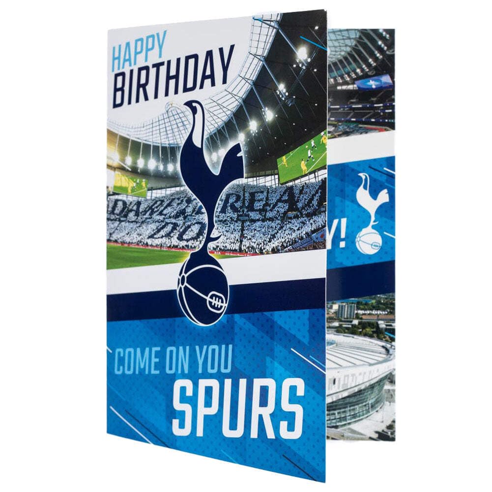 Tottenham Hotspur FC Birthday Sound Card | 9 x 6 Inch | Battery Operated