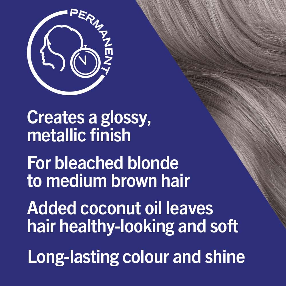 Schwarzkopf LIVE Urban Metallics Dusty Silver U72 Permanent Hair Dye with Coconut Oil - 200g 3