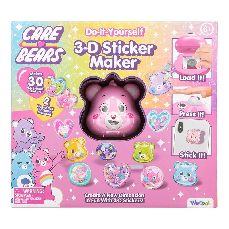 Paladone WeCool Care Bears DIY 3D Sticker Maker for Kids | Officially Licensed | Multicolour 7