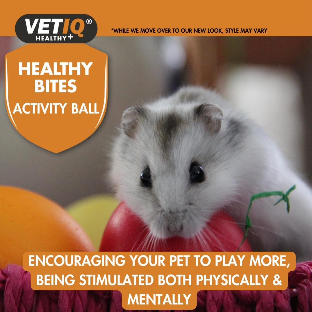VETIQ Healthy Bites Activity Treat Ball for Small Animals | Boredom Buster Toy | 7cm Diameter 5