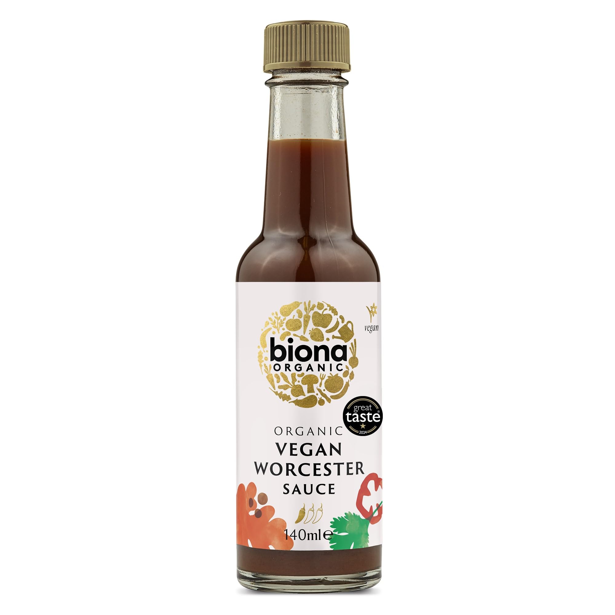 Biona Organic Worcester Sauce - Gluten-Free & Organic | 140ml | Great Taste 2024 Winner 1