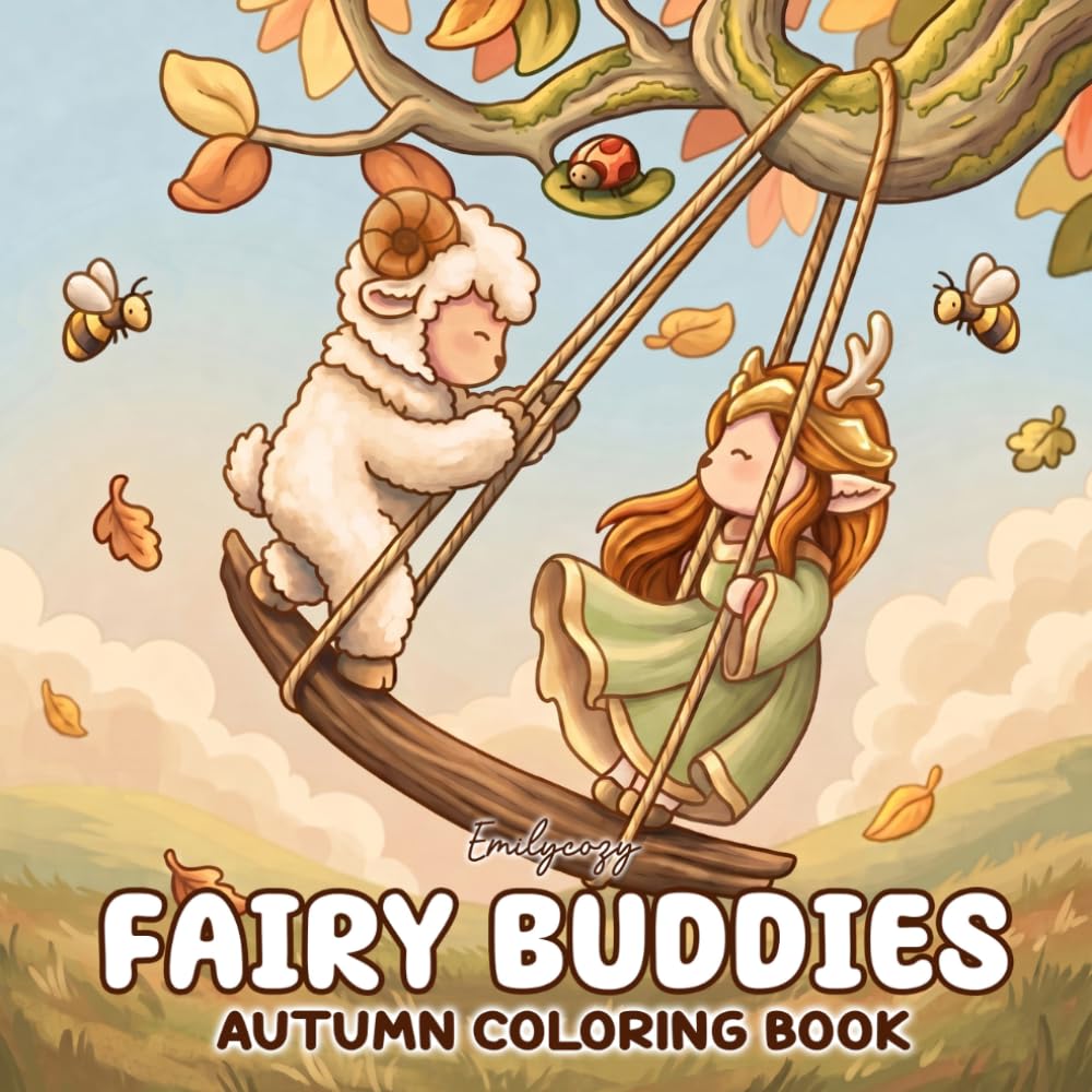 Emily Cozy Fairy Buddies Autumn Coloring Book | Paperback | 88 Pages 1