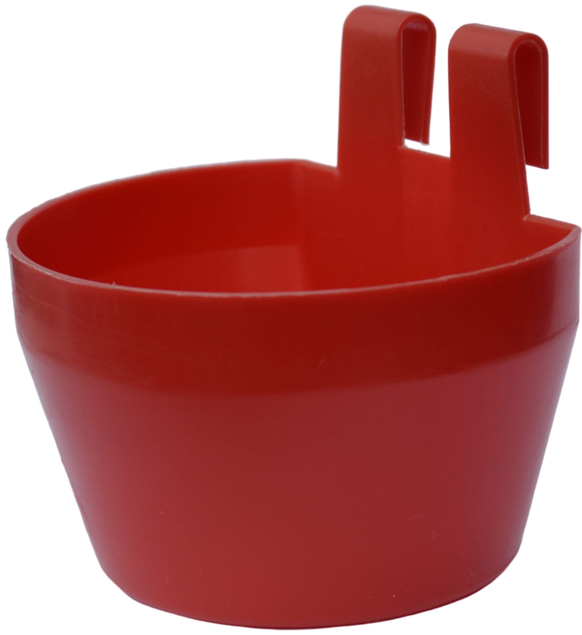 Supa Poultry Cage Cups - Pack of 12 for Food, Grit, or Water | Integral Hook | Multi-Colour Plastic 8