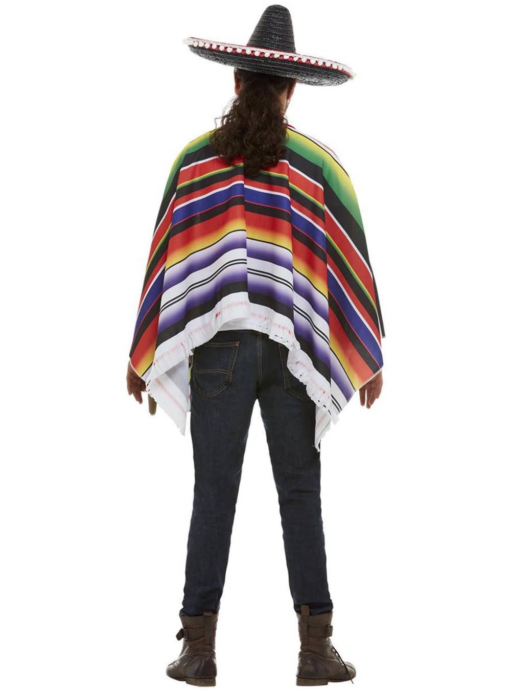 Smiffys Poncho - Multicolor, One Size