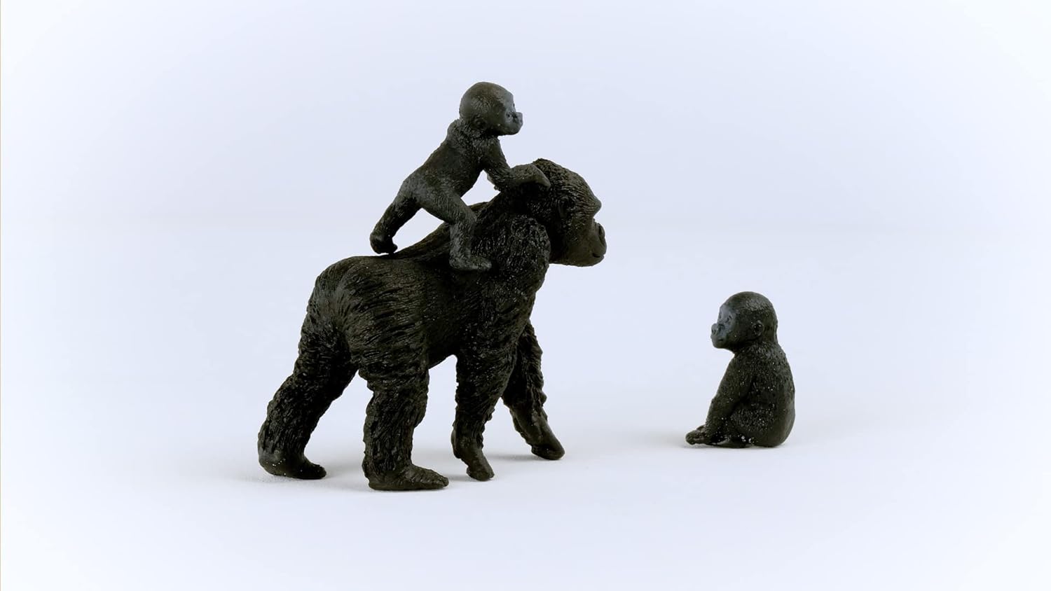 SCHLEICH Gorilla Family Wildlife Playset - 3-Piece Animal Figurine for Kids 3-8 Years