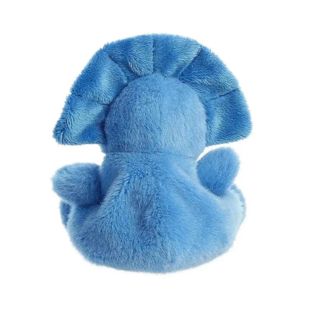 AURORA Palm Pals Tank Triceratops Dinosaur Soft Toy - 5In Blue Plush | Eco-Friendly 3
