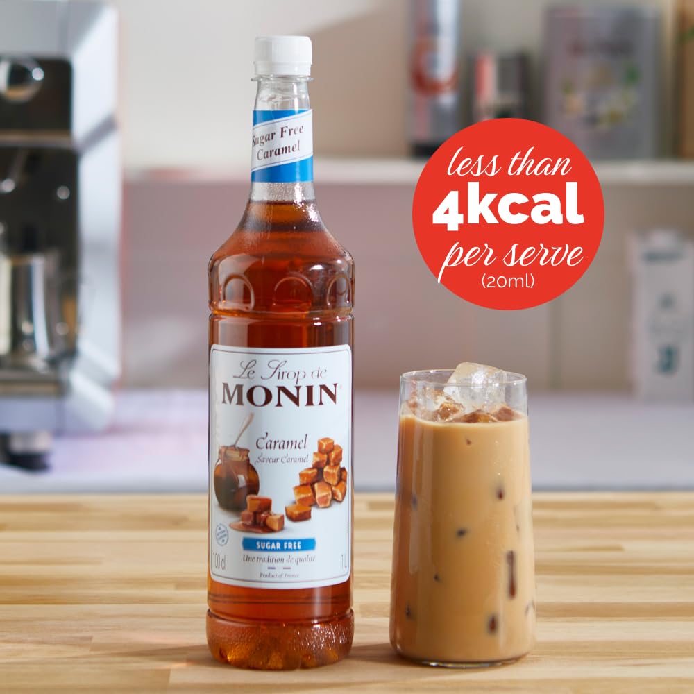 MONIN Premium Sugar Free Caramel Syrup 1L 6
