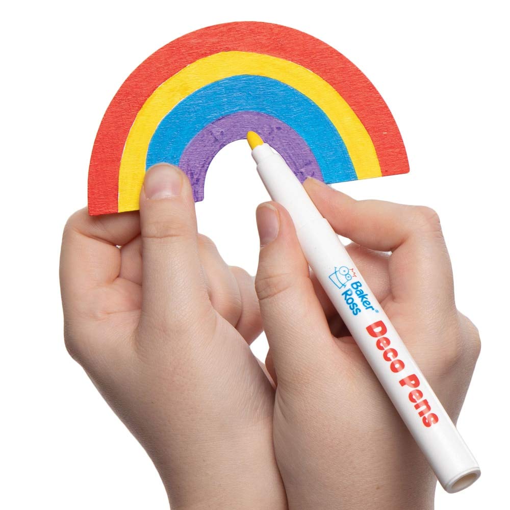 Baker Ross AX112 Multi-Purpose Deco Pens - Pack of 12 Craft Markers for Kids 4