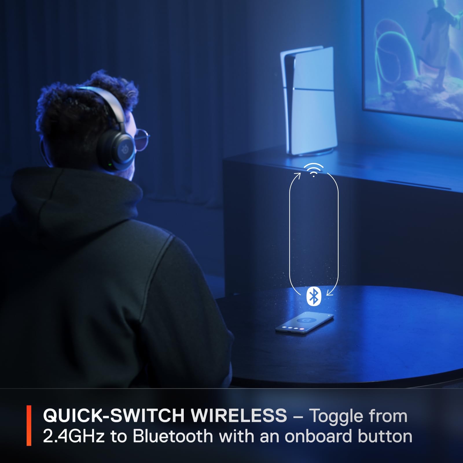 SteelSeries Arctis Nova 5 Wireless - Gaming Headset for PC, PS5, PS4, Switch, Xbox - 60H Battery, 2.4GHz & Bluetooth, ClearCast Mic 3