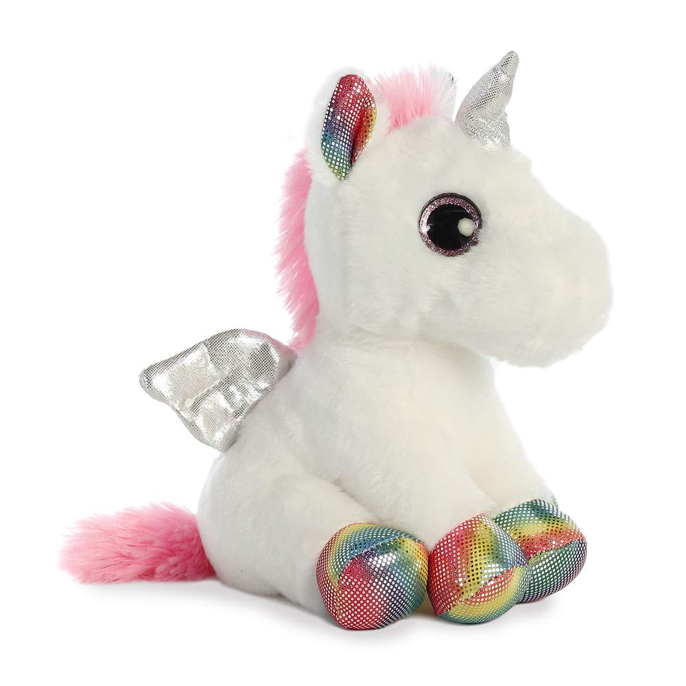AURORA Sparkle Tales Spirit Alicorn Stuffed Animal - 7 Inches, Multi-coloured
