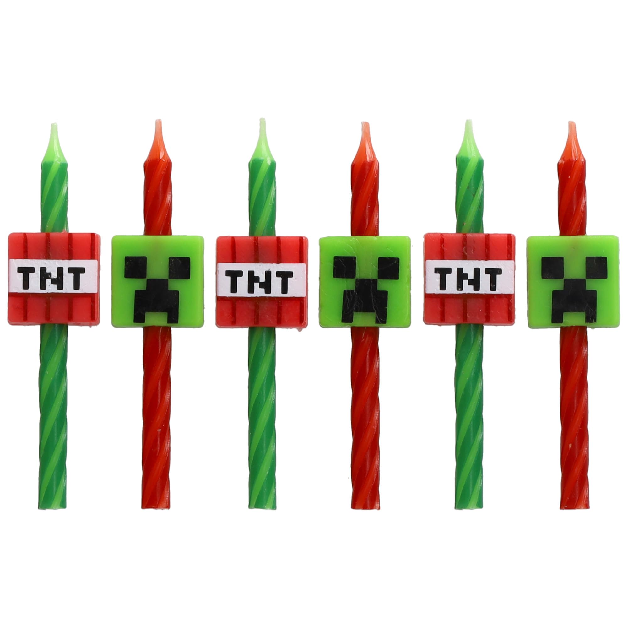 DecoPac Minecraft Birthday Cake Candles - 6 Pack | Food Safe Wax | Multicolor 5