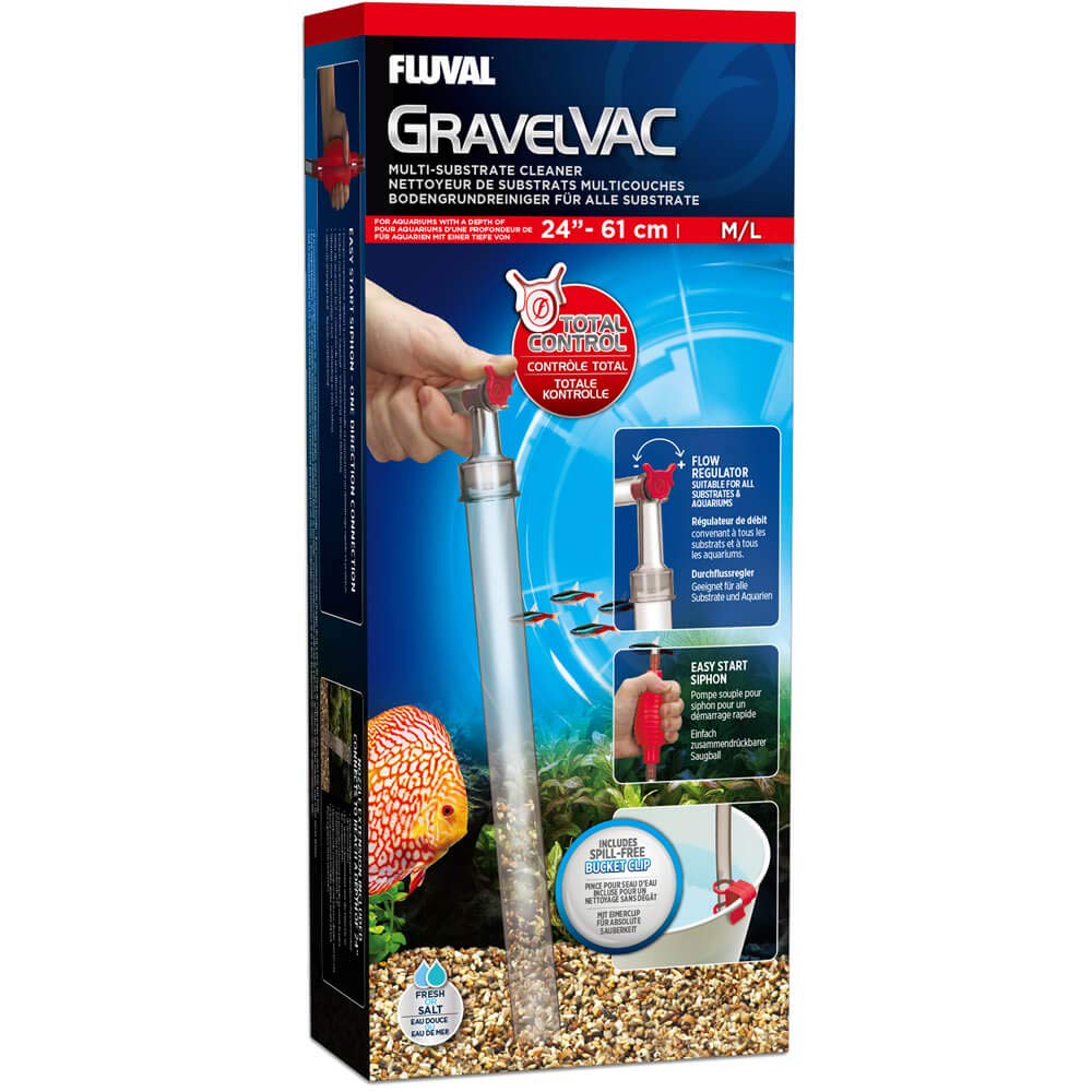 Fluval GravelVAC Multi Substrate Cleaner - For Aquariums up to 60cm Depth | Includes 20cm Extension 1